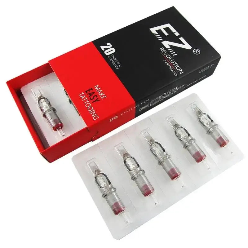 EZ Tattoo Needles Revolution Cartridge Needles Curved (Round) Magnum #10 0.30mm for system Tattoo Machines and grips20 pcs /box - BlackKoi Tattoo
