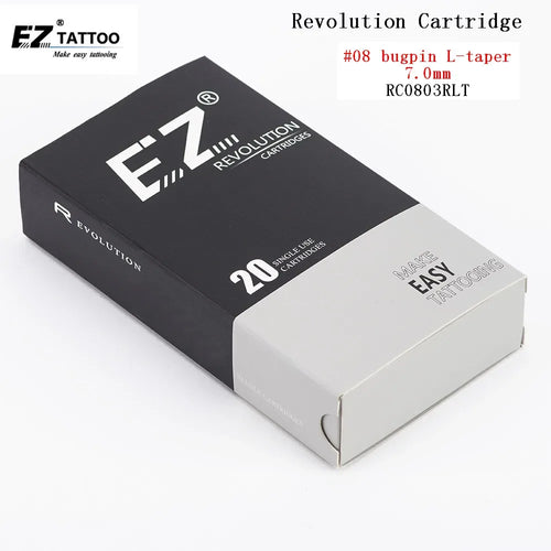 RC0803RLT EZ Tattoo Needles Revolution Cartridge #08 (0.25mm ) Round Liner for Cartridge System Machines and Grips 20 pcs /lot - BlackKoi Tattoo