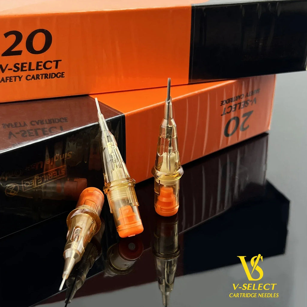 EZ V-Select Cartridge Tattoo Needles #10 0.30mm Round Shader Tattoo Needles for Cartridge Tattoo Machine Grips 20 pcs/Box BLACKKOI - BlackKoi Tattoo