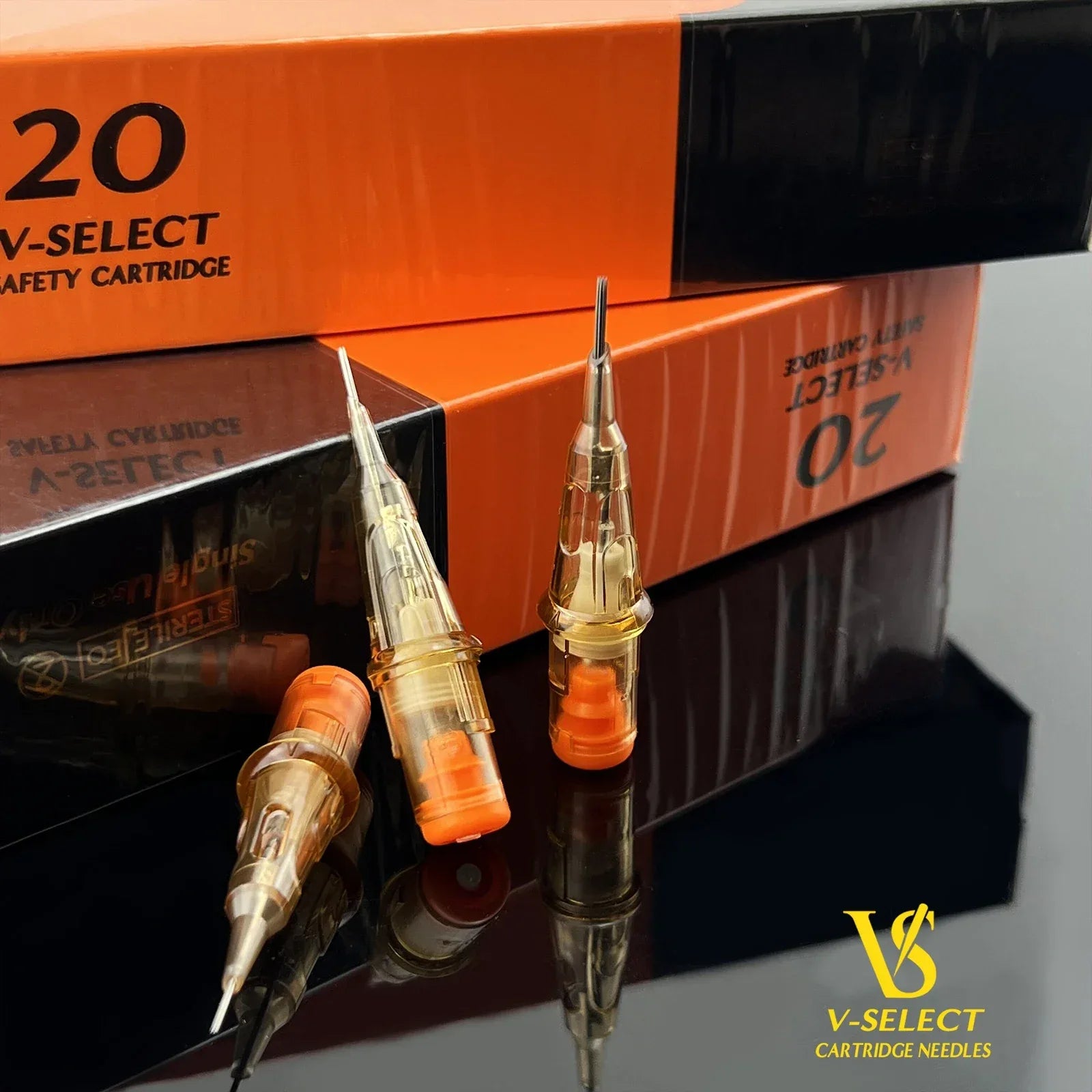 EZ V-Select Cartridge Tattoo Needles #10 0.30mm Round Shader Tattoo Needles for Cartridge Tattoo Machine Grips 20 pcs/Box BLACKKOI - BlackKoi Tattoo