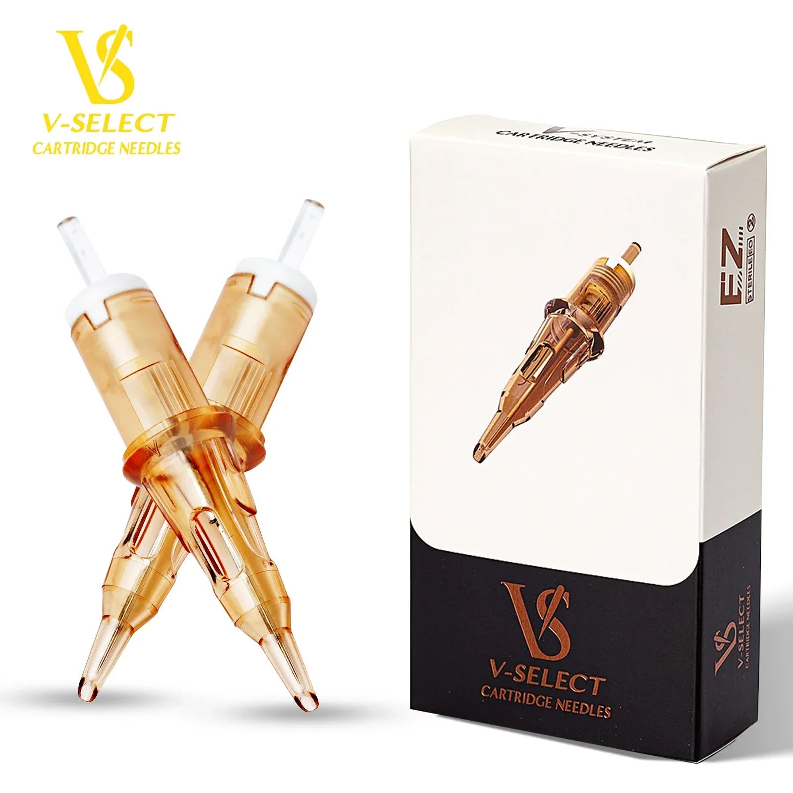 EZ V-Select Tattoo Cartridge Needles #10 0.30mm Bugpin Round Liner for Cartridge Tattoo Machine Tattoo Grips 20 pcs/Box - BlackKoi Tattoo