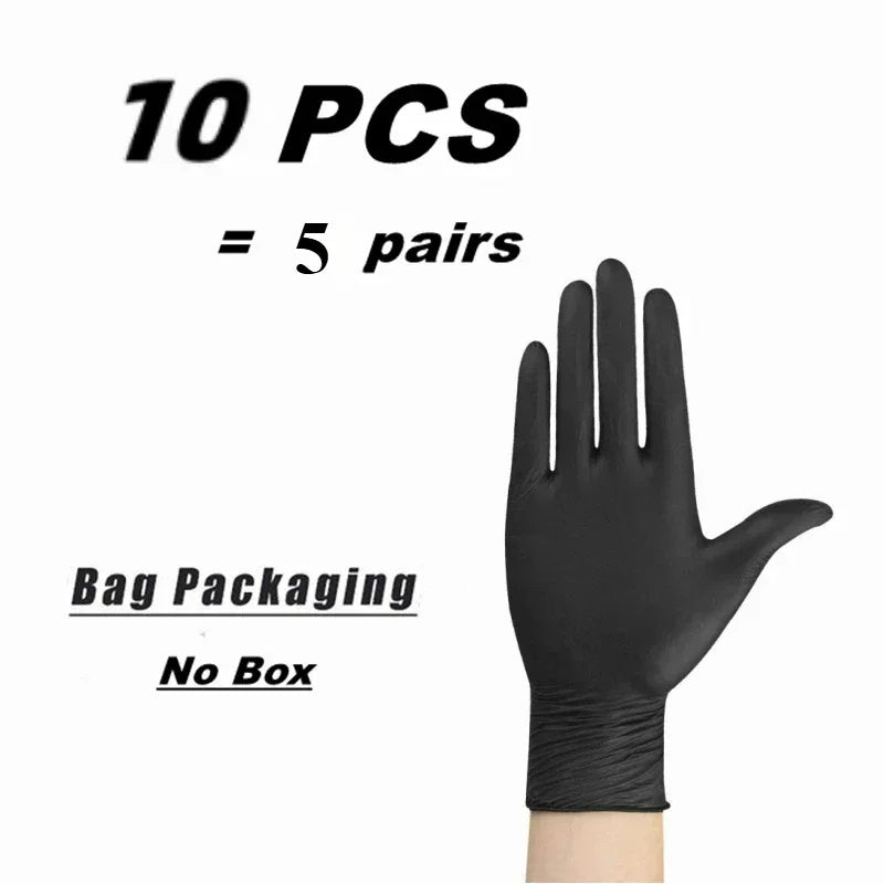 Black Nitrile Disposable Gloves – Latex Free (10 / 20 / 50 / 100pcs)